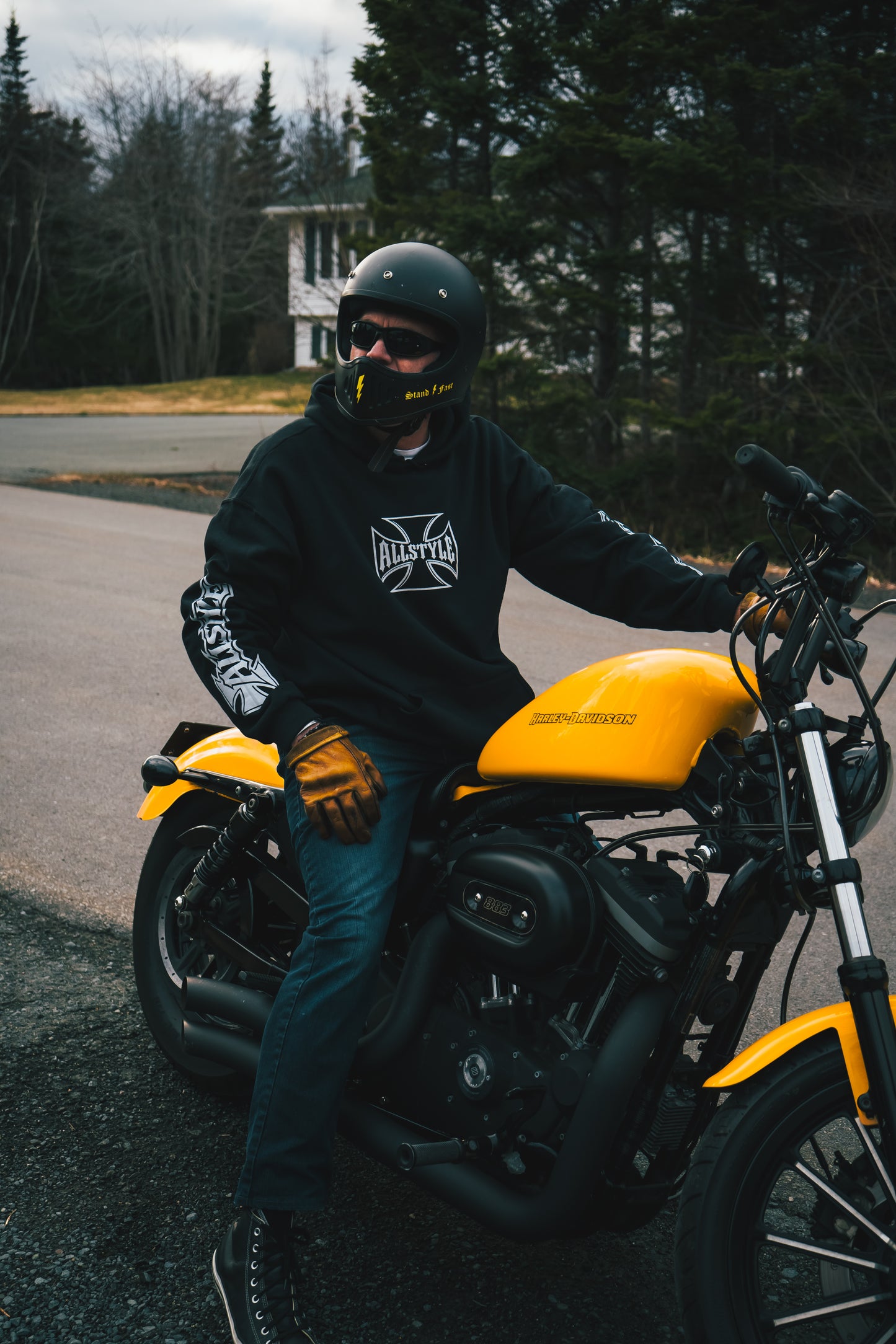 Allstyle chopper hoodie - black