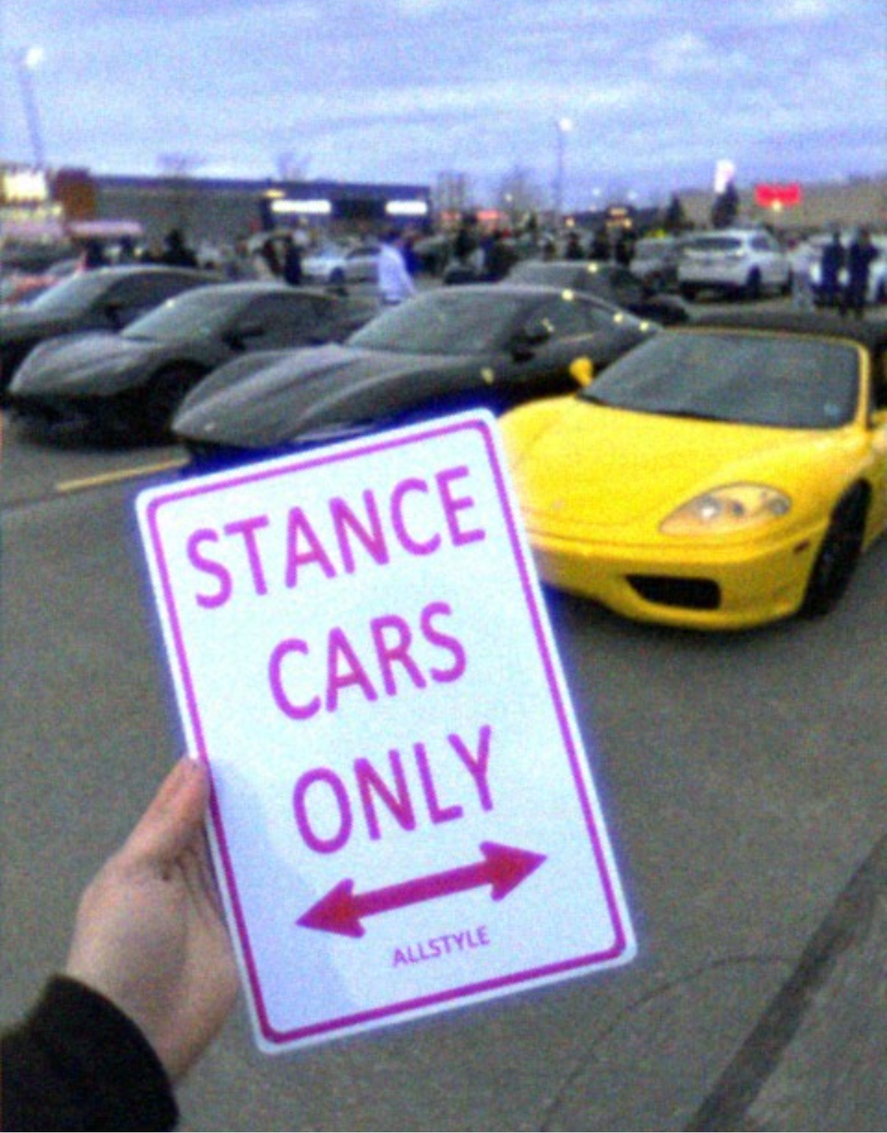 STANCE CARS ONLY METAL SIGN