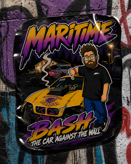 HOBAN19 MARITIME BASH THE CAR AGAINST THE WALL STICKER