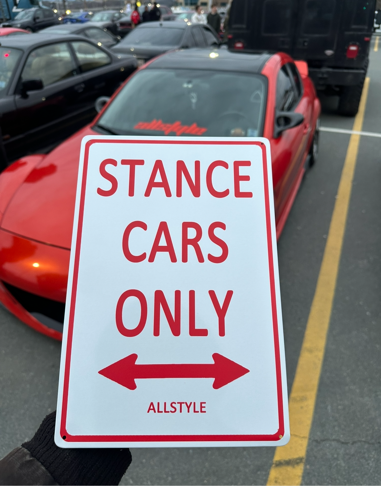 STANCE CARS ONLY METAL SIGN